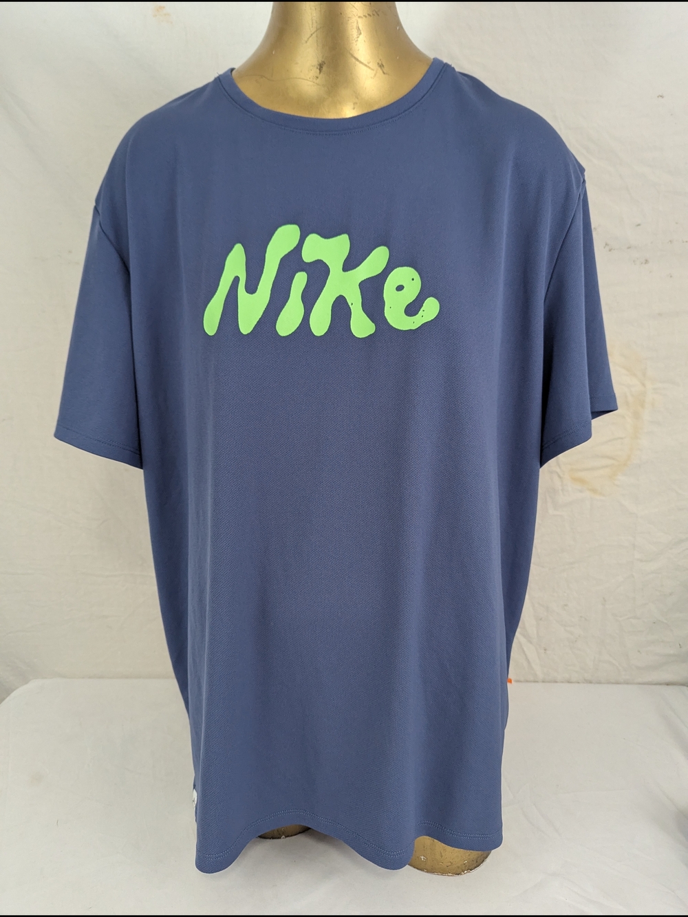 Nike Men’s Dri-fit Athletic Top With Neon Green Logo S.7-2 XL